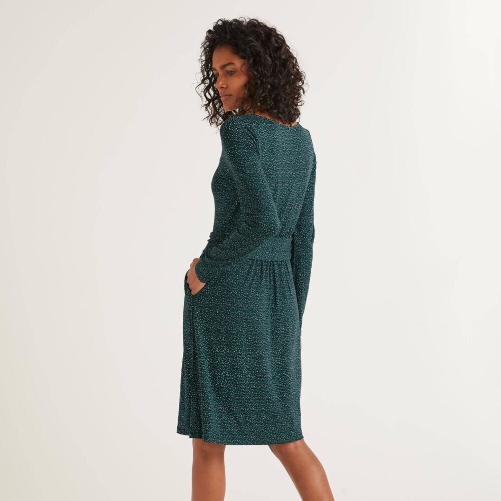 BODEN ABIGAIL MIDI DRESS midnight garden confetti dot tall long plus 20 22 knit